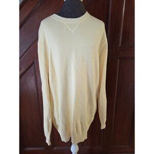 VTG Breakwater Large Cotton Yellow Pullover Sweater